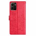 For HMD Pulse+ Butterflies and Flowers Leather Phone Case(Red) - 3