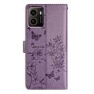 For HMD Pulse+ Butterflies and Flowers Leather Phone Case(Purple) - 3