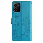 For HMD Pulse+ Butterflies and Flowers Leather Phone Case(Blue) - 3