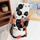 For Huawei Pocket 2 Painted Black Cat Pattern Side Buckle Phone Case(with Hand Strap) - 2