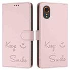 For Samsung Galaxy XCover 7 Smile Embossing RFID Leather Phone Case(Pink) - 3