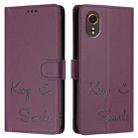 For Samsung Galaxy XCover 7 Smile Embossing RFID Leather Phone Case(Violet) - 3