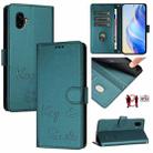 For Samsung Galaxy XCover6 Pro Smile Embossing RFID Leather Phone Case(Peacock Green) - 1
