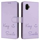 For Samsung Galaxy XCover6 Pro Smile Embossing RFID Leather Phone Case(Light Purple) - 3