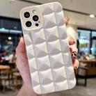 For iPhone 15 Pro Max 3D Grid TPU Phone Case(White) - 1