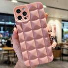 For iPhone 15 Pro Max 3D Grid TPU Phone Case(Pink) - 1