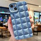 For iPhone 15 Plus 3D Grid TPU Phone Case(Baby Blue) - 1