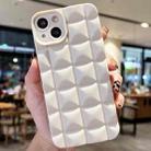 For iPhone 15 Plus 3D Grid TPU Phone Case(White) - 1