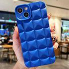 For iPhone 15 Plus 3D Grid TPU Phone Case(Blue) - 1