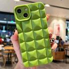 For iPhone 15 Plus 3D Grid TPU Phone Case(Green) - 1