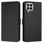For Samsung Galaxy M33 5G Global Smile Embossing RFID Leather Phone Case(Black) - 3