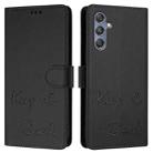 For Samsung Galaxy M34 5G / F34 5G Smile Embossing RFID Leather Phone Case(Black) - 3