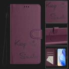 For Samsung Galaxy M53 5G Smile Embossing RFID Leather Phone Case(Violet) - 2