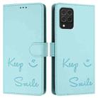 For Samsung Galaxy M62 / F62 4G Smile Embossing RFID Leather Phone Case(Mint Green) - 3