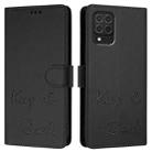 For Samsung Galaxy M62 / F62 4G Smile Embossing RFID Leather Phone Case(Black) - 3