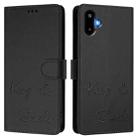 For Samsung Galaxy F06 5G / M06 5G Smile Embossing RFID Leather Phone Case(Black) - 2