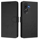 For Samsung Galaxy M56 5G Smile Embossing RFID Leather Phone Case(Black) - 2