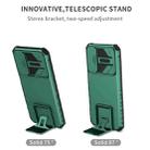 For Samsung Galaxy A35 5G Stereoscopic Holder Sliding Camshield Phone Case(Green) - 2
