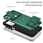 For Samsung Galaxy A35 5G Stereoscopic Holder Sliding Camshield Phone Case(Green) - 3
