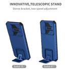 For Samsung Galaxy A25 5G Stereoscopic Holder Sliding Camshield Phone Case(Blue) - 2