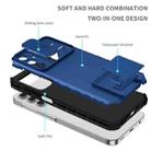 For Samsung Galaxy A25 5G Stereoscopic Holder Sliding Camshield Phone Case(Blue) - 3