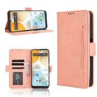 For BLU View 5 Pro Skin Feel Calf Texture Card Slots Leather Phone Case(Pink) - 1