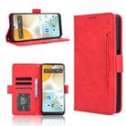 For BLU View 5 Pro Skin Feel Calf Texture Card Slots Leather Phone Case(Red) - 1