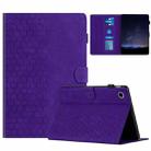 For Samsung Galaxy Tab A9+ Honeycomb Embossed Leather Smart Tablet Case(Purple) - 1