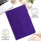 For Samsung Galaxy Tab A9+ Honeycomb Embossed Leather Smart Tablet Case(Purple) - 2