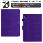 For Samsung Galaxy Tab A9+ Honeycomb Embossed Leather Smart Tablet Case(Purple) - 3