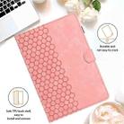 For Samsung Galaxy Tab A9+ Honeycomb Embossed Leather Smart Tablet Case(Pink) - 2