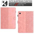 For Samsung Galaxy Tab A9+ Honeycomb Embossed Leather Smart Tablet Case(Pink) - 3
