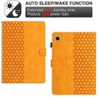 For Samsung Galaxy Tab A8 10.5 2021 X205 Honeycomb Embossed Leather Smart Tablet Case(Yellow) - 3