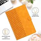 For Samsung Galaxy Tab S6 Lite P610 Honeycomb Embossed Leather Smart Tablet Case(Yellow) - 2