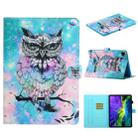 For iPad Pro 11 2024 Colored Drawing Pattern Flip Leather Smart Tablet Case(Owl) - 1