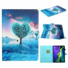 For iPad Pro 11 2024 Colored Drawing Pattern Flip Leather Smart Tablet Case(Tree) - 1