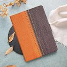 For iPad Pro 11 2024 Stitching Solid Color Flip Leather Smart Tablet Case(Orange) - 2