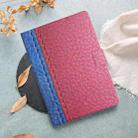 For iPad Pro 11 2024 Stitching Solid Color Flip Leather Smart Tablet Case(Rose Red) - 2