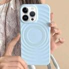 For iPhone 13 Pro Frosted Wave Texture MagSafe Magnetic TPU Phone Case(Blue) - 1