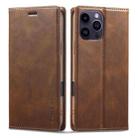 For iPhone 16 Pro Max LC.IMEEKE RFID Anti-theft Leather Phone Case(Brown) - 1