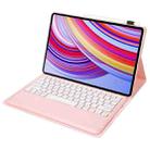 For Xiaomi Redmi Pad Pro 12.1 A0N11 Detachable Bluetooth Keyboard TPU Lambskin Leather Tablet Case(Pink White) - 3