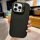 For iPhone 16 Pro Max Lens Holder Skin Feel TPU Phone Case(Black) - 1