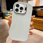 For iPhone 16 Pro Max Lens Holder Skin Feel TPU Phone Case(White) - 1