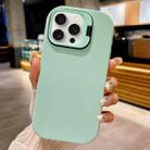 For iPhone 16 Pro Max Lens Holder Skin Feel TPU Phone Case(Light Cyan) - 1