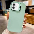 For iPhone 16 Plus Lens Holder Skin Feel TPU Phone Case(Light Cyan) - 1