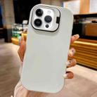 For iPhone 14 Pro Lens Holder Skin Feel TPU Phone Case(White) - 1