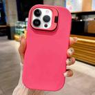 For iPhone 14 Pro Lens Holder Skin Feel TPU Phone Case(Rose Red) - 1