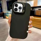 For iPhone 13 Pro Max Lens Holder Skin Feel TPU Phone Case(Black) - 1