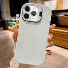 For iPhone 11 Pro Max Lens Holder Skin Feel TPU Phone Case(White) - 1