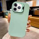 For iPhone 11 Pro Max Lens Holder Skin Feel TPU Phone Case(Light Cyan) - 1